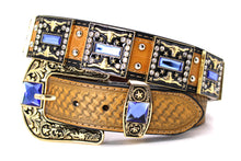 Cargar imagen en el visor de la galería, Rhinestone Belt- #507 Rhinestone Buckle w Longhorn Rhinestones & Studs