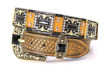 Cargar imagen en el visor de la galería, Rhinestone Belt- #507 Rhinestone Buckle w Longhorn Rhinestones & Studs
