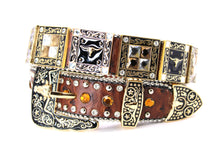 Cargar imagen en el visor de la galería, Rhinestone Belt- #556 Longhorn Buckle Longhorn Concho Rhinestone