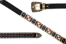Cargar imagen en el visor de la galería, Rhinestone Belt- #556 Longhorn Buckle Longhorn Concho Rhinestone