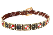 Cargar imagen en el visor de la galería, Rhinestone Belt- #556 Longhorn Buckle Longhorn Concho Rhinestone