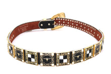 Cargar imagen en el visor de la galería, Rhinestone Belt- #556 Longhorn Buckle Longhorn Concho Rhinestone