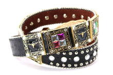 Cargar imagen en el visor de la galería, Rhinestone Belt- #556 Longhorn Buckle Longhorn Concho Rhinestone