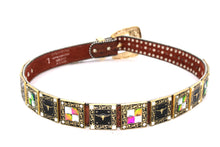 Cargar imagen en el visor de la galería, Rhinestone Belt- #556 Longhorn Buckle Longhorn Concho Rhinestone