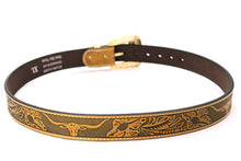 Load image into Gallery viewer, Plain Belt- #607 Longhorn Horse Rooster Basketweave Floral Pattern