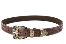 Load image into Gallery viewer, Plain Belt- #607 Longhorn Horse Rooster Basketweave Floral Pattern