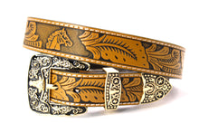 Load image into Gallery viewer, Plain Belt- #607 Longhorn Horse Rooster Basketweave Floral Pattern