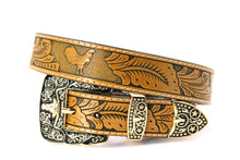 Load image into Gallery viewer, Plain Belt- #607 Longhorn Horse Rooster Basketweave Floral Pattern