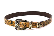 Load image into Gallery viewer, Plain Belt- #607 Longhorn Horse Rooster Basketweave Floral Pattern