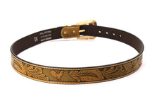 Load image into Gallery viewer, Plain Belt- #607 Longhorn Horse Rooster Basketweave Floral Pattern