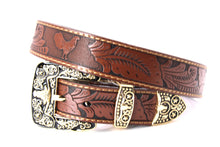Load image into Gallery viewer, Plain Belt- #607 Longhorn Horse Rooster Basketweave Floral Pattern