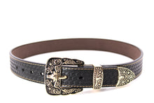 Load image into Gallery viewer, Plain Belt- #607 Longhorn Horse Rooster Basketweave Floral Pattern