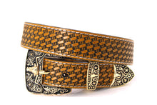 Load image into Gallery viewer, Plain Belt- #607 Longhorn Horse Rooster Basketweave Floral Pattern
