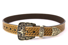 Load image into Gallery viewer, Plain Belt- #607 Longhorn Horse Rooster Basketweave Floral Pattern
