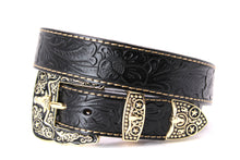 Load image into Gallery viewer, Plain Belt- #607 Longhorn Horse Rooster Basketweave Floral Pattern
