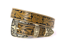 Load image into Gallery viewer, Plain Belt- #607 Longhorn Horse Rooster Basketweave Floral Pattern