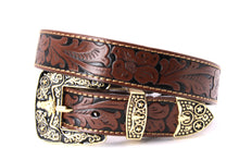 Load image into Gallery viewer, Plain Belt- #607 Longhorn Horse Rooster Basketweave Floral Pattern