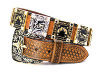 Load image into Gallery viewer, Concho Belt- #783 Double Guns