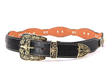 Load image into Gallery viewer, Concho Belt- #8001A-E Concho with Clear Stone