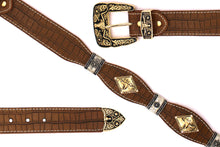 Load image into Gallery viewer, Concho Belt- #8001A-E Concho with Clear Stone