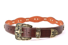 Load image into Gallery viewer, Concho Belt- #8001A-E Concho with Clear Stone