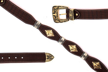 Load image into Gallery viewer, Concho Belt- #8001A-E Concho with Clear Stone