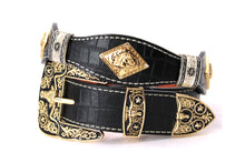 Load image into Gallery viewer, Concho Belt- #8001A-E Concho with Clear Stone