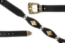 Load image into Gallery viewer, Concho Belt- #8001A-E Concho with Clear Stone