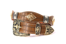 Load image into Gallery viewer, Concho Belt- #8001A-E Concho with Clear Stone