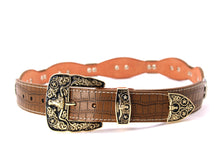 Load image into Gallery viewer, Concho Belt- #8001A-E Concho with Clear Stone