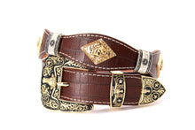 Load image into Gallery viewer, Concho Belt- #8001A-E Concho with Clear Stone