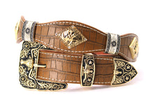 Load image into Gallery viewer, Concho Belt- #8001A-E Concho with Clear Stone