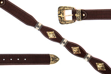 Load image into Gallery viewer, Concho Belt- #8001A-E Concho with Clear Stone