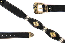 Load image into Gallery viewer, Concho Belt- #8001A-E Concho with Clear Stone