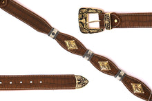 Load image into Gallery viewer, Concho Belt- #8001A-E Concho with Clear Stone