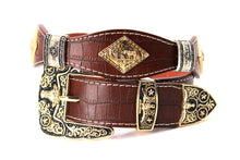 Load image into Gallery viewer, Concho Belt- #8001A-E Concho with Clear Stone