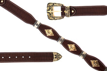 Load image into Gallery viewer, Concho Belt- #8001A-E Concho with Clear Stone