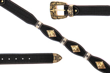Load image into Gallery viewer, Concho Belt- #8001A-E Concho with Clear Stone