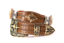 Load image into Gallery viewer, Concho Belt- #8001A-E Concho with Clear Stone