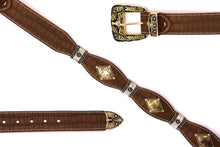 Load image into Gallery viewer, Concho Belt- #8001A-E Concho with Clear Stone