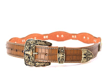 Load image into Gallery viewer, Concho Belt- #8002A-E Concho with Blue Stone
