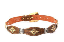 Load image into Gallery viewer, Concho Belt- #8002A-E Concho with Blue Stone