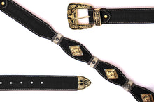 Load image into Gallery viewer, Concho Belt- #8002A-E Concho with Blue Stone
