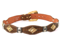 Load image into Gallery viewer, Concho Belt- #8002A-E Concho with Blue Stone
