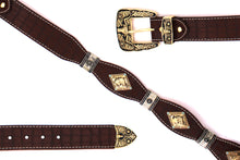 Load image into Gallery viewer, Concho Belt- #8002A-E Concho with Blue Stone