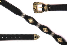 Load image into Gallery viewer, Concho Belt- #8002A-E Concho with Blue Stone