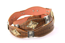 Load image into Gallery viewer, Concho Belt- #8002A-E Concho with Blue Stone