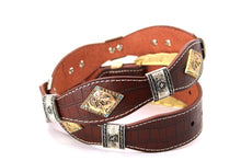 Load image into Gallery viewer, Concho Belt- #8002A-E Concho with Blue Stone