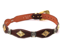 Load image into Gallery viewer, Concho Belt- #8002A-E Concho with Blue Stone