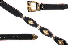 Load image into Gallery viewer, Concho Belt- #8002A-E Concho with Blue Stone